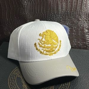 NEW CAP HEADWEAR HAT Mexico logo eagle gold